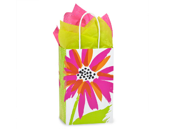 Fuchia Flower Custom Gift Bags - Small - FREE OFFER